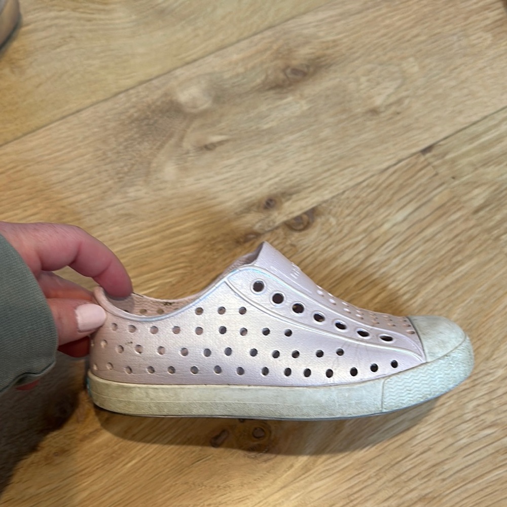 Pink Slip-On Perforated Sneakers
